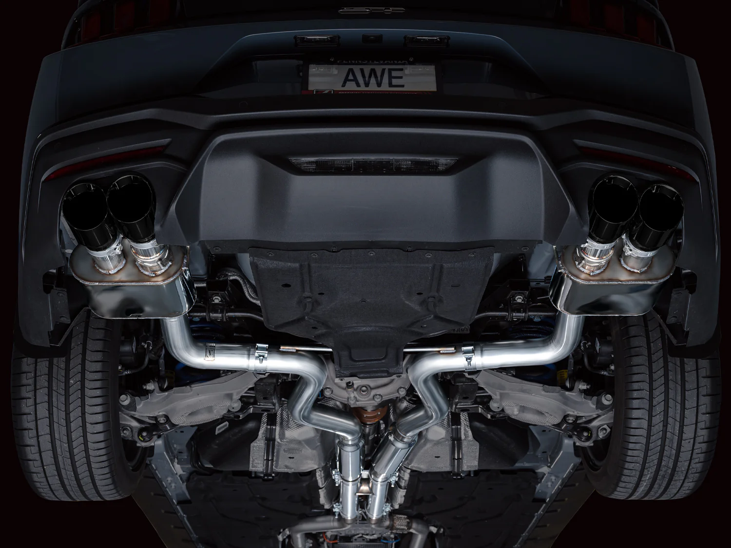 AWE Exhaust Suite for S650 Ford Mustang Quad Tip GT - Image 58
