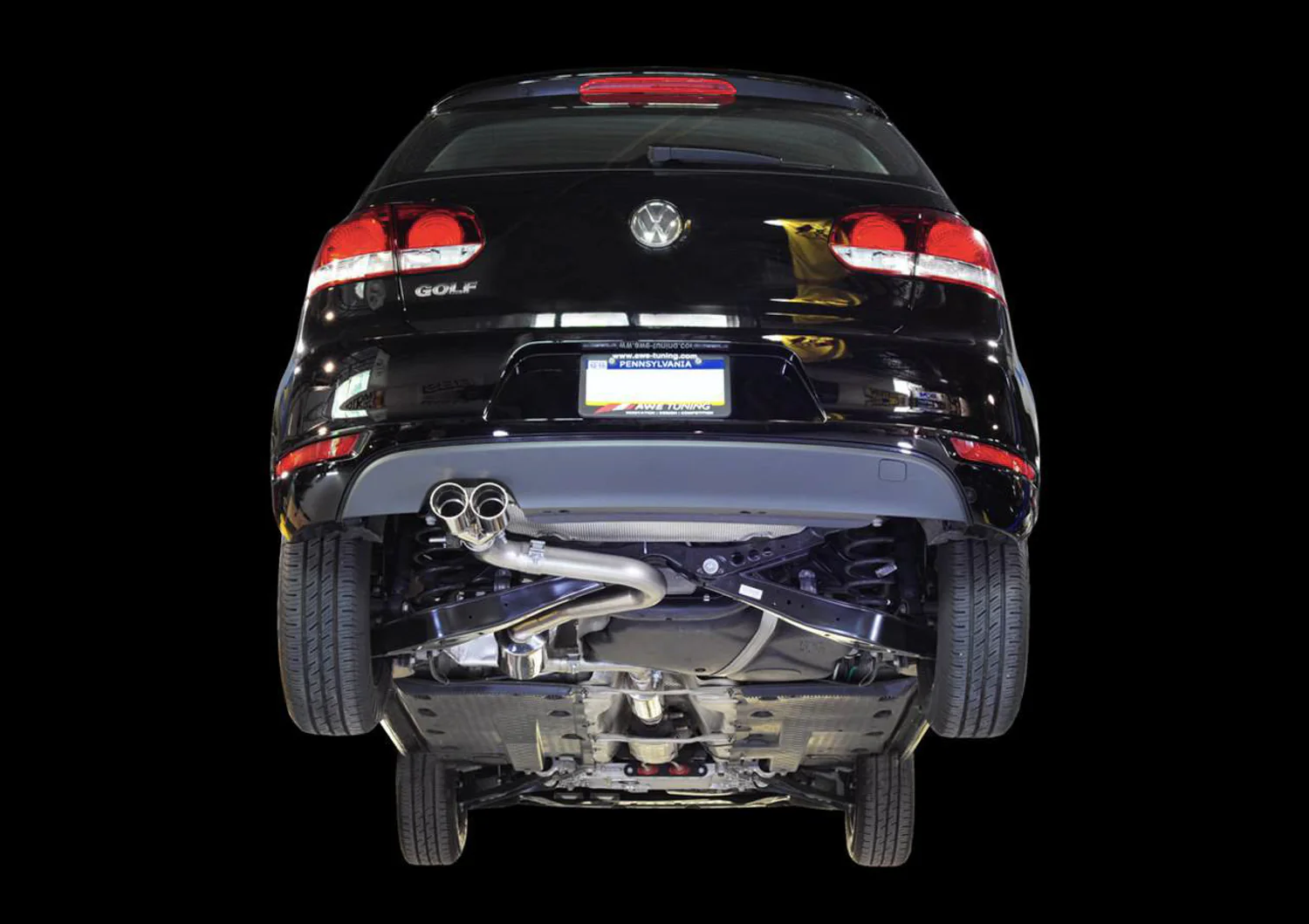 AWE Performance Cat-back Exhaust for Golf / Rabbit 2.5L - Chrome Tips - Image 3